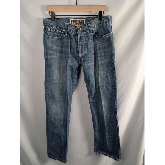 Levis 538‎ Vintage Straight 33 X 32 Denim Jeans '08 Kendrick Y2K - Picture 1 of 12